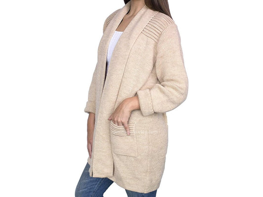 Damen-Cardigan aus Alpakawolle – warm, weich und dick