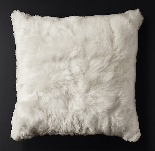 White Alpaca fur pillow