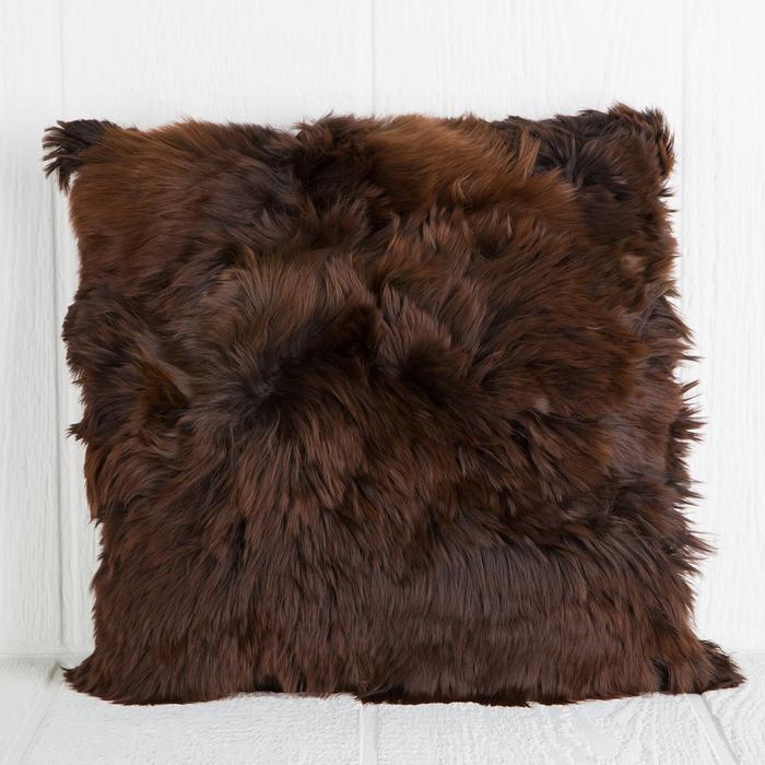 Brown Alpaca fur pillow