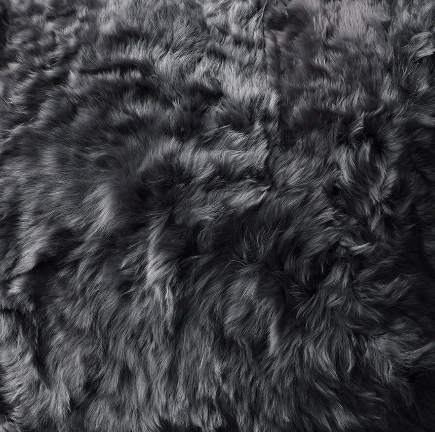 Luxurious alpaca rugs dark gray