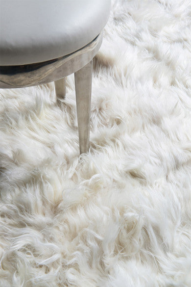 White Alpaca rug area