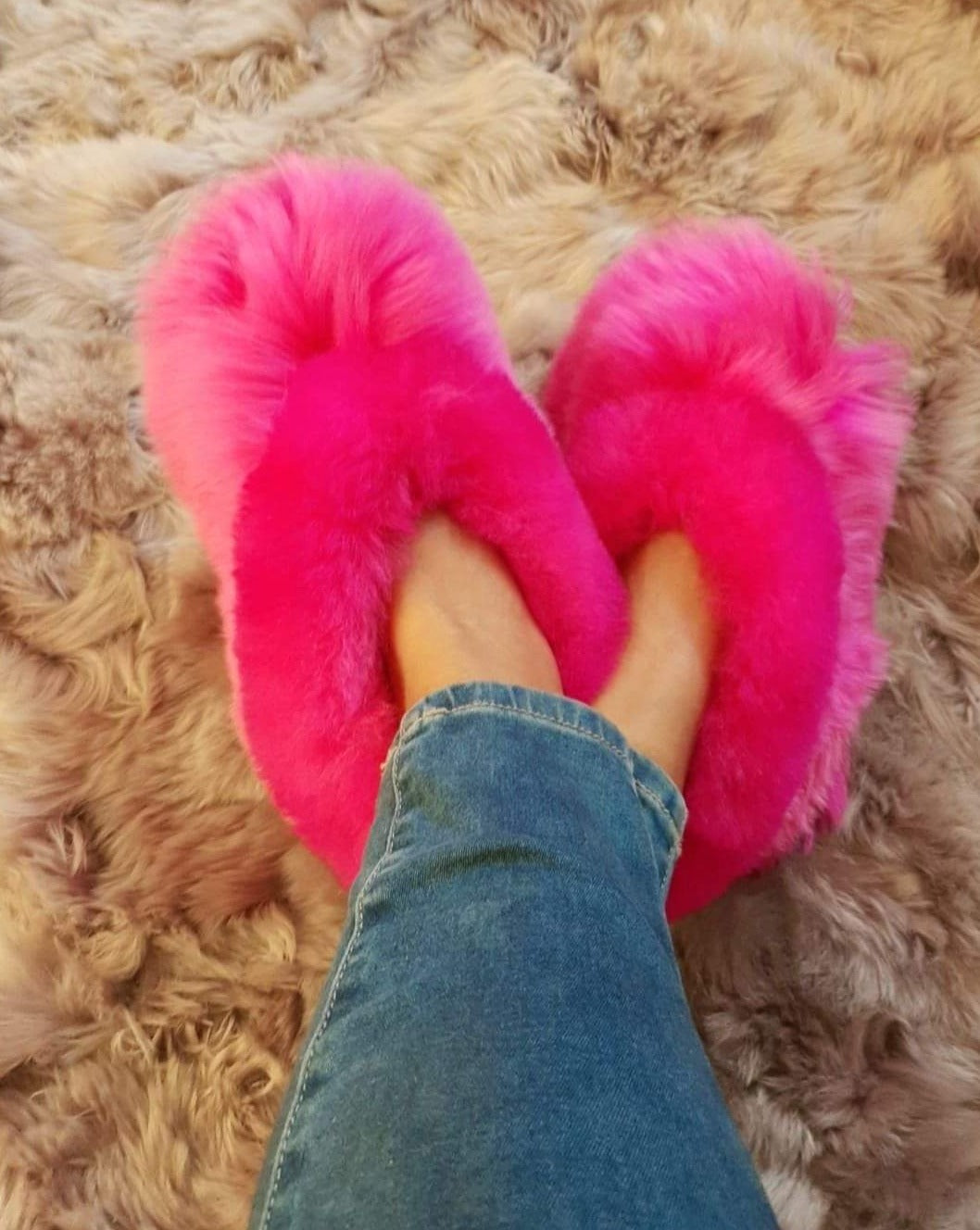 Fuchsia slippers alpaca